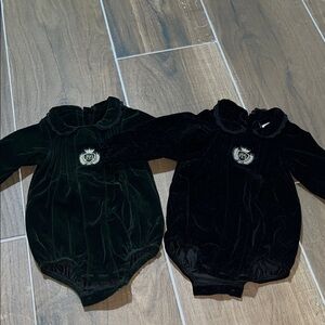Kidichic Velvet Baby Rompers with emblem